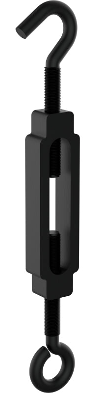 National Hardware N820-120 Turnbuckle Hook and Eye, 1/4" x 7-1/2", Black