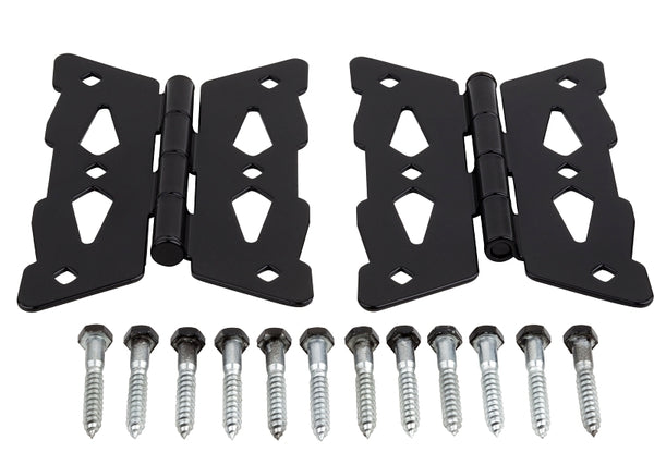 National Hardware N109-218 SPB8443 Decorative Butterfly Hinges in Black