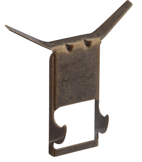 National Hardware N260-299 V2552 Brick Hangers in Antique Brass, 2 Pack