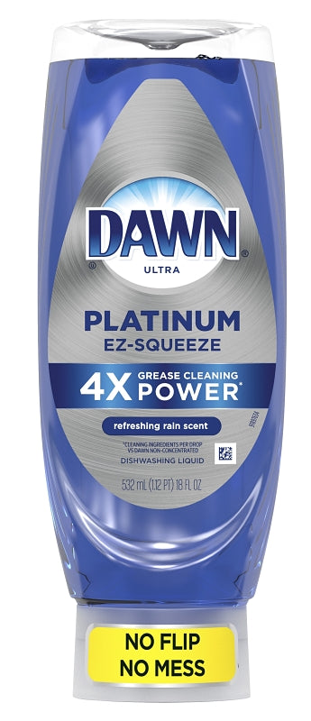 Dawn EZ-Squeeze Platinum Dishwashing Liquid Dish Soap, Refreshing Rain Scent, 18 fl oz 00207