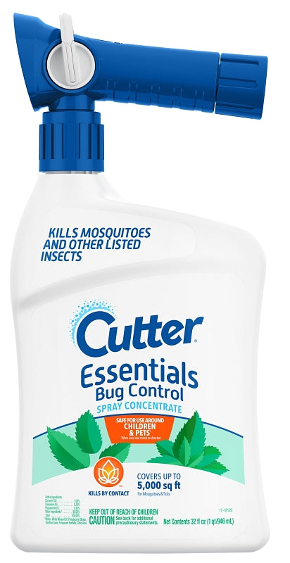 Cutter Essentials Bug Control Spray Concentrate, Kills Mosquitoes by Contact For Insects HG-96619