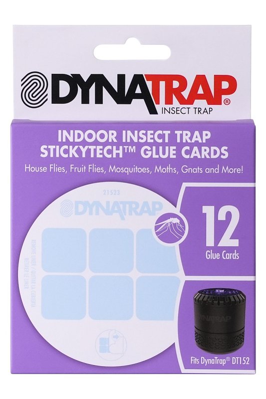 DynaTrap 21523 Replacement StickyTech Glue Boards for DT152 Indoor Insect Trap and Killer - 12 Pack