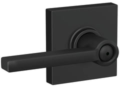 Schlage F40LAT622COL F Series privacy door lever, Matte Black