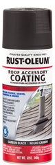 Rust-Oleum 285227 Roofing Accessory Coating Spray, 12 oz, Carbon Black