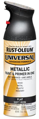Rust-Oleum 271473 Universal All Surface Metallic Spray Paint, 11 oz, Flat Soft Iron