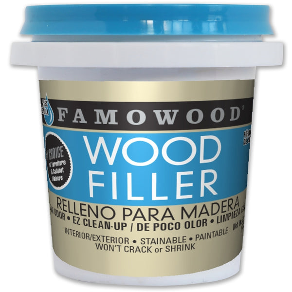 FamoWood 40042134 Latex Wood Filler - 1/4 Pint, Red Oak