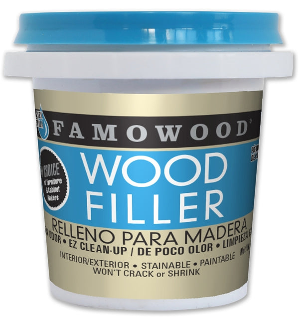 FamoWood 40042142 Latex Wood Filler - 1/4 Pint, Walnut