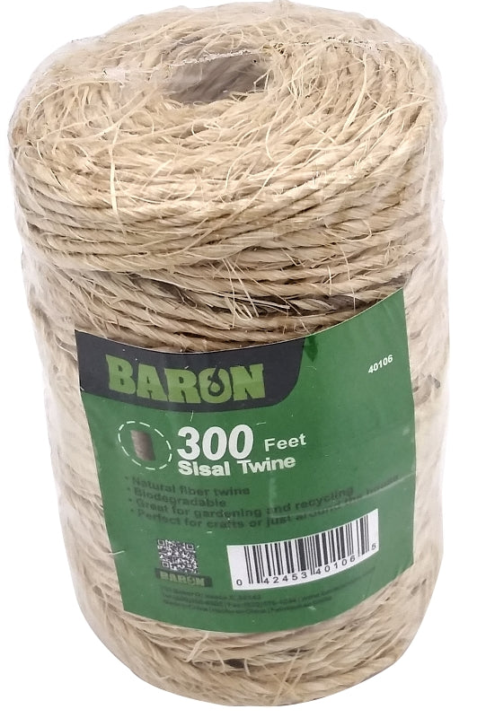 Baron 40106 Sisal Twine, 300 Feet, Natural