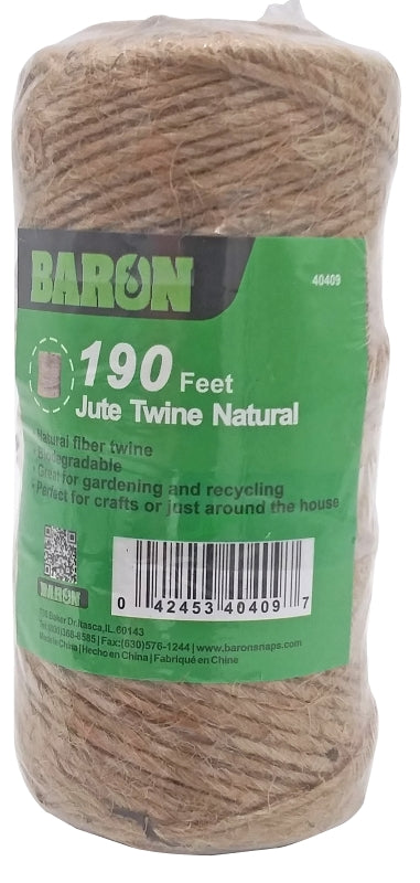 Baron 40409 Jute Twine, 1/8 Inch X 190 Feet