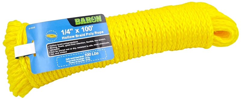 Baron 61806 Rope, Polypropylene, Yellow