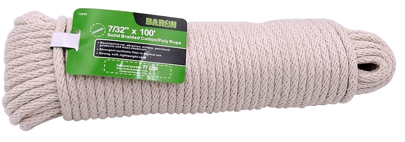 Baron 13680 Solid Braided Sash Cord, 7/32 Inch X 100 Feet