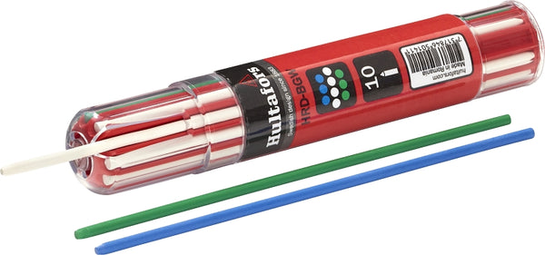Hultafors Tools 650140U Dry Marker Refills HRD, Heavy Duty, Multi-Purpose, Blue, Green & White, 10 Leads
