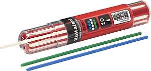 Hultafors Tools 650140U Dry Marker Refills HRD, Heavy Duty, Multi-Purpose, Blue, Green & White, 10 Leads