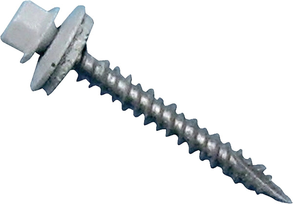 Acorn SW-MW15W250 white #9 x 1-1/2 in hex head roofing screw with EPDM washer