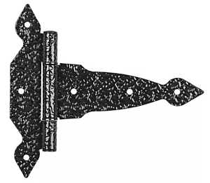National Hardware N109-011 Spear T-Hinge, 6 Inch, Black
