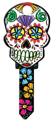 Lucky Line Key Shapes, Sugar Skull, House Key Blank, SC1, 1 Key (B136S)