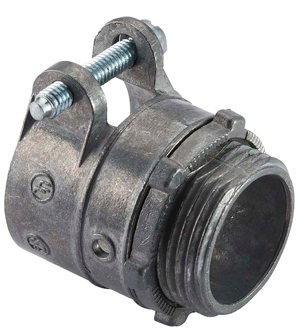 Halex, 3/8 in. Flexible Metal Conduit (FMC) Squeeze Connectors , 20420, 3 per pack,Silver