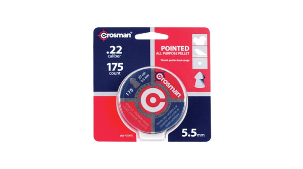 Crosman Air Guns P022 Air Gun Pellets, Pointed, .22-Caliber, 175-Ct. - Quantity 12
