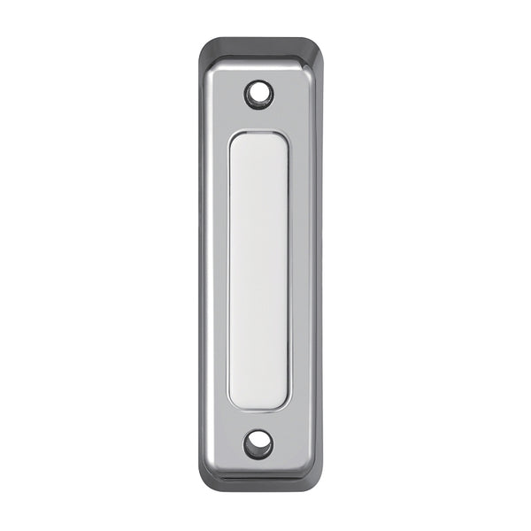 Heath Zenith 18000222 Wired Push Doorbell Button, Satin, Nickel, Plastic, Surface Mount, Home Improvement, Outdoor, House, Décor