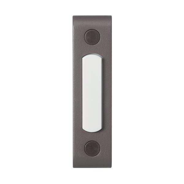 Heath Zenith Wired Push Doorbell Button, Oil-Rubbed, Bronze, Metal, Lighted, Surface Mount, Home Improvement, Outdoor 18000218