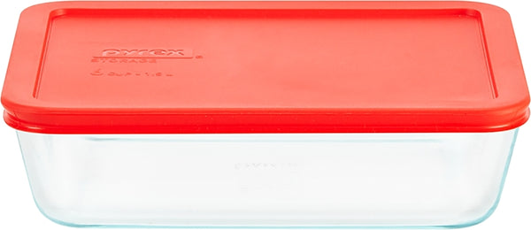Pyrex 1069618 6 Cup Rectangle Storage With Lid (8-Pack)
