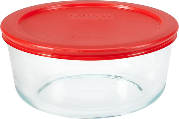 PYREX ROUND W/LID 7CUP by PYREX MfrPartNo 1075429
