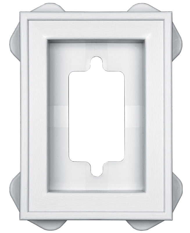Builders Edge 130130002001 Mounting Block, White 130030002001