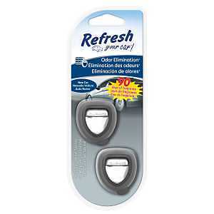Refresh Your Car! E300868203 Mini Oil Diffuser, 2 Per Pack, New Car