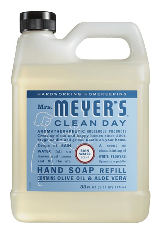 MRS. MEYER'S CLEAN DAY Liquid Hand Soap Refill, Rainwater, 33 OZ 11216