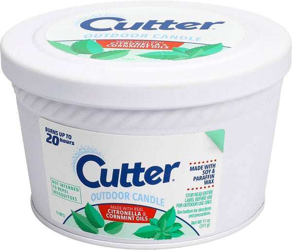 Cutter Citronella and Cornmint Outdoor Candle, 11 ounces, Made with Soy Wax for Outdoor Use HG-97190