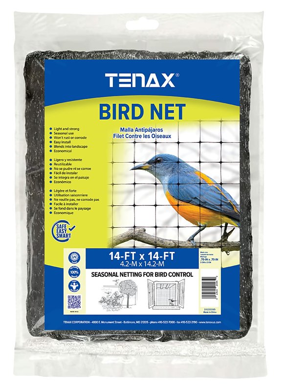 Tenax 2A240037 Bird Net 14'x14' Black 2A220065