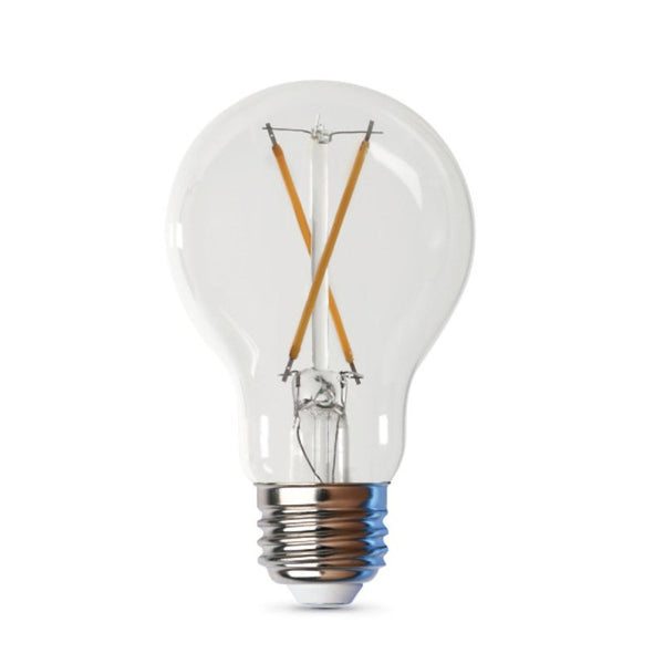 Feit Electric LED Clear A19 Medium Base Light Bulb - 40W Equivalent - 15 Year Life - 450 Lumen - 2700K Soft White - Dimmable | 4-Pack A1940CL927CA/FIL