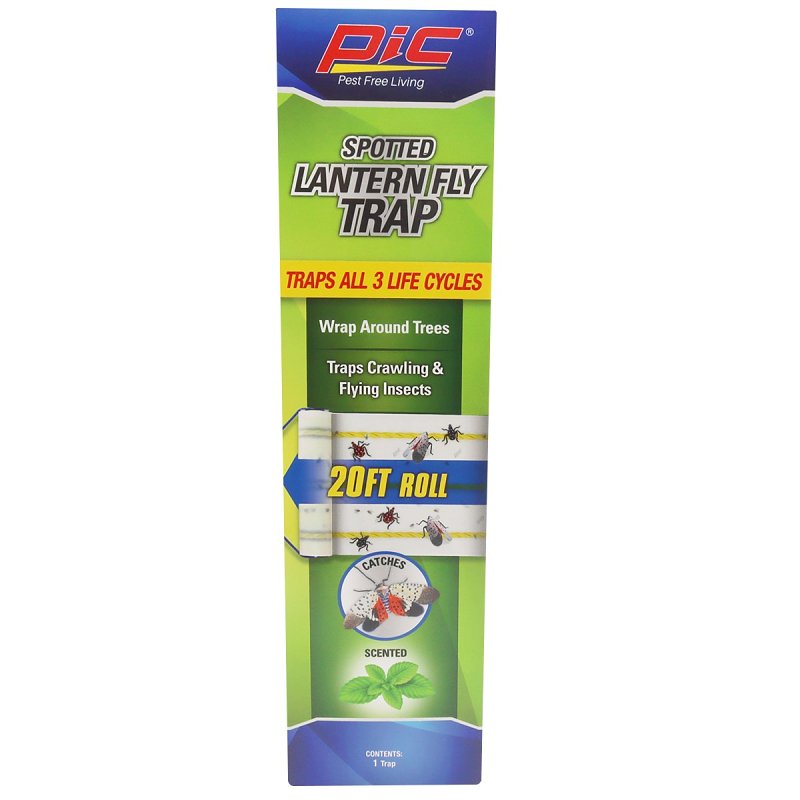 PIC Spotted Lantern Fly Trap, 1 Roll 20ft Roll Each,Flying Insect Trap, Glue Traps to Protect Trees