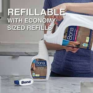 Bona Hardwood Floor Cleaner Spray - 32 fl oz - Residue-Free Floor Cleaning Solution for Wood Floors