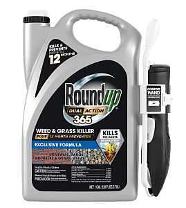 Roundup Dual Action 365 Weed & Grass Killer Plus 12 Month Preventer with Comfort Wand, Kills & Prevents for up to 1 Year, 1 gal.