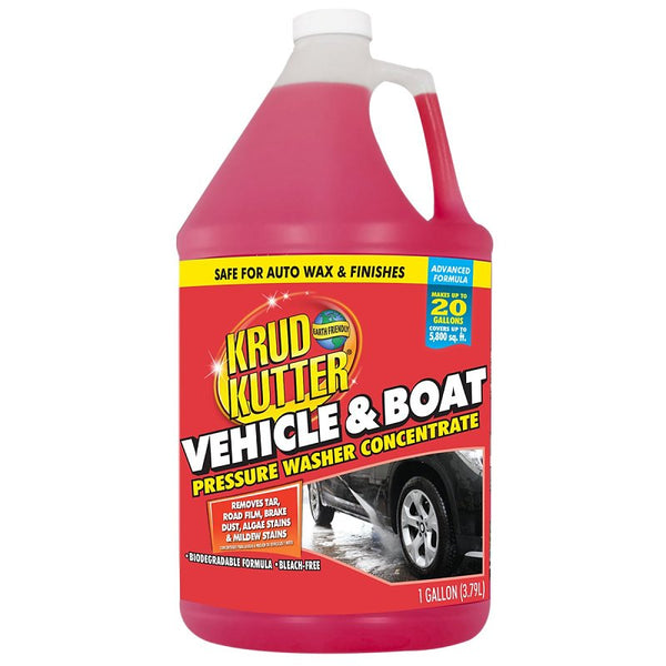 Krud Kutter Vehicle & Boat Pressure Washer Concentrate & Manual Use Cleaner | Powerful Foaming Action Lifts Away Tar, Dirt and Grime | Safe for Use on Cars, Trucks, Boats RV's & More | 1 Gallon 385463