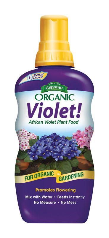 Espoma Organic Violet! 8-Ounce Concentrated Plant Food – Plant Fertilizer and Bloom Booster for All Violets and Indoor Flowering Plants. Promotes Vigorous Growth and Blooming.