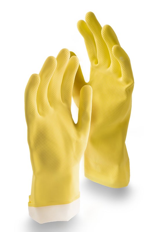 Libman 6033597 Latex Cleaning Gloves, Yellow - Large - Pack of 22