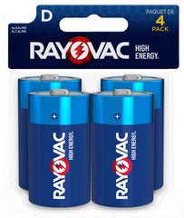 Spectrum/rayovac Rayo 4PK D Alk Battery 813-4TK