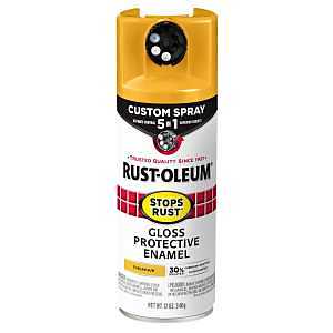 Rust-Oleum 376906 Stops Rust Custom Spray 5-in-1 Spray Paint, 12 oz, Gloss Tuscan Sun