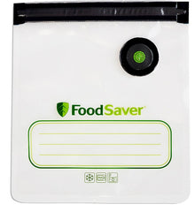 FoodSaver Reusable Quart Vacuum Zipper Bags, for Use with FoodSaver Handheld Vacuum Sealers, 10 Count 2144086