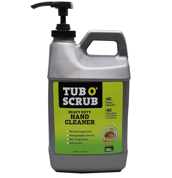 Tub O Scrub Heavy Duty Hand Cleaner, Removes Tough Grime, Grease & Dirt, Pumice-Free, 64 oz. Pump Jug TS64