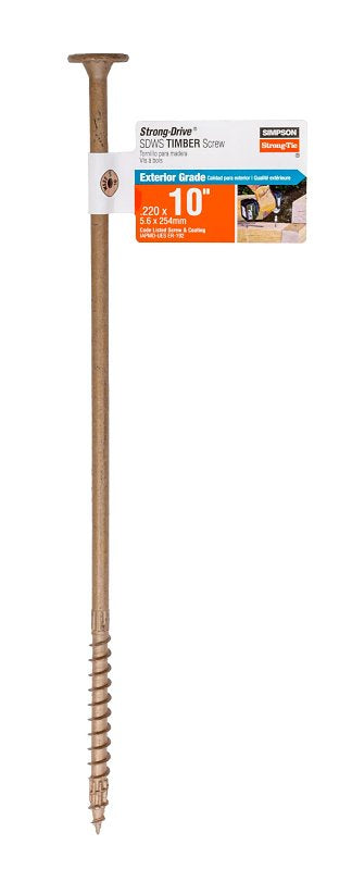 Simpson Strong-Tie SDWS221000DB-RP1 Strong-Drive SDWS Timber Screw (Exterior Grade) - 0.220 in. x 10 in. T40, Tan