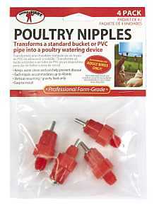 Miller Manufacturing Company 172035 Poultry Nipple 4 Pack