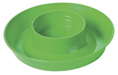 Little Giant Screw-On Poultry Waterer Base | Heavy Duty Plastic Water Tray Base for Container | Chicken Waterer Screw on Base (Lime Green, 1 Count) 742LIMEGREEN