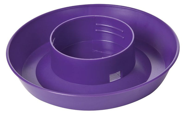 Little Giant? Screw-On Poultry Waterer Base | Heavy Duty Plastic Water Tray Base for Container | Chicken Waterer Screw on Base | 1 Quart | Purple 742PURPLE
