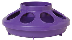Little Giant Plastic Poultry Feeder Base | Heavy Duty Plastic Feed Tray Base for 1 Quart Container | Base for Chicken Feeder | Purple 806PURPLE
