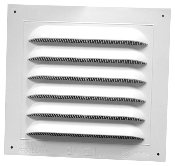 Duraflo 8" x 8" Plastic Gable Louver 620808 (6-Pack)