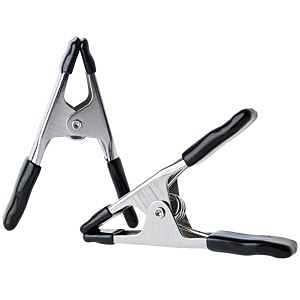 ToolPro 4 Inch Spring Clamps - 2 Pack, Heavy Duty Clamps for Construction, Ceiling and Carpentry Projects, Rubber Tips for Secure Attachment, Perfect for Securing Leveling Line