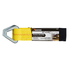 Keeper – 2” x 24” Premium Axle Tie Down Strap with D Rings - 3,333 lbs. Working Load Limit and 10,000 lbs. Break Strength,One Color